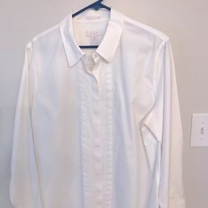 White Chico’s size 3 no iron button down.